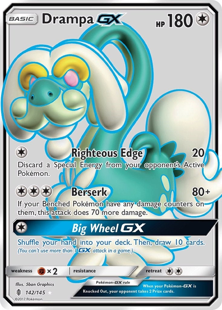Image for Drampa GX (Full Art) (142/145) (SM - Guardians Rising) (SM02) - Pokemon