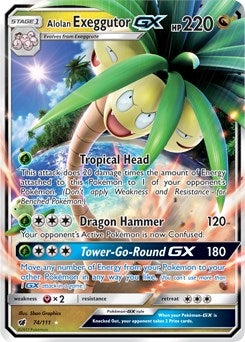 Image for Alolan Exeggutor GX (74/111) (SM - Crimson Invasion) (SM04) - Pokemon