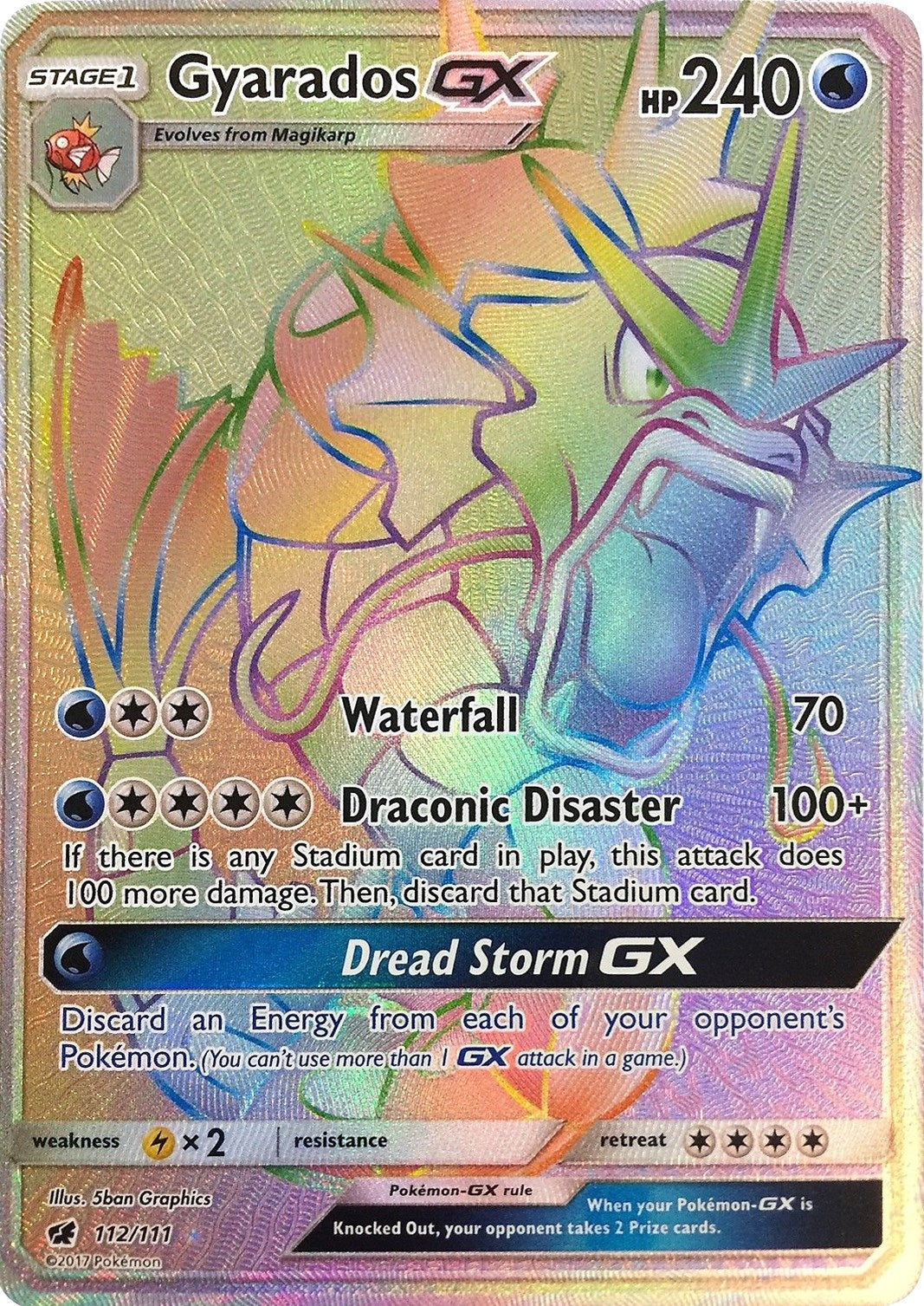 Gyarados GX (Secret) (112/111) (SM - Crimson Invasion)
