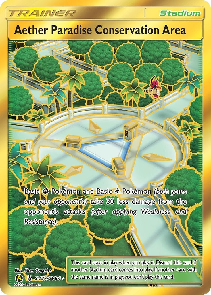 Image for Aether Paradise Conservation Area (SV87/SV94) (Hidden Fates: Shiny Vault) (HIF:SV) - Pokemon