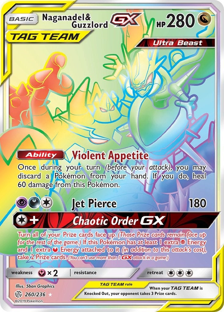 Image for Naganadel & Guzzlord GX (Secret) (260/236) (SM - Cosmic Eclipse) (SM12) - Pokemon