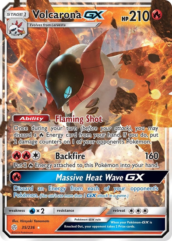 Image for Volcarona GX (35/236) (SM - Cosmic Eclipse) (SM12) - Pokemon