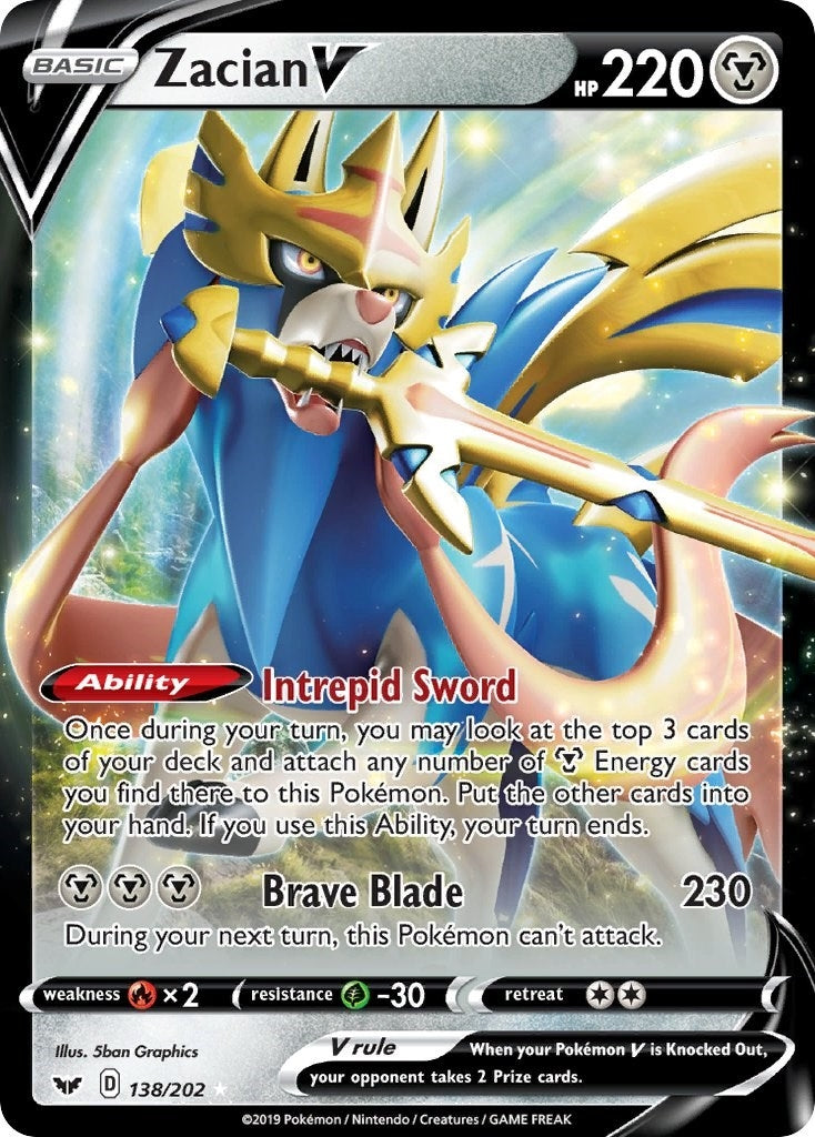 Image for Zacian V (138/202) (SWSH01: Sword & Shield Base Set) (SWSH01) - Pokemon