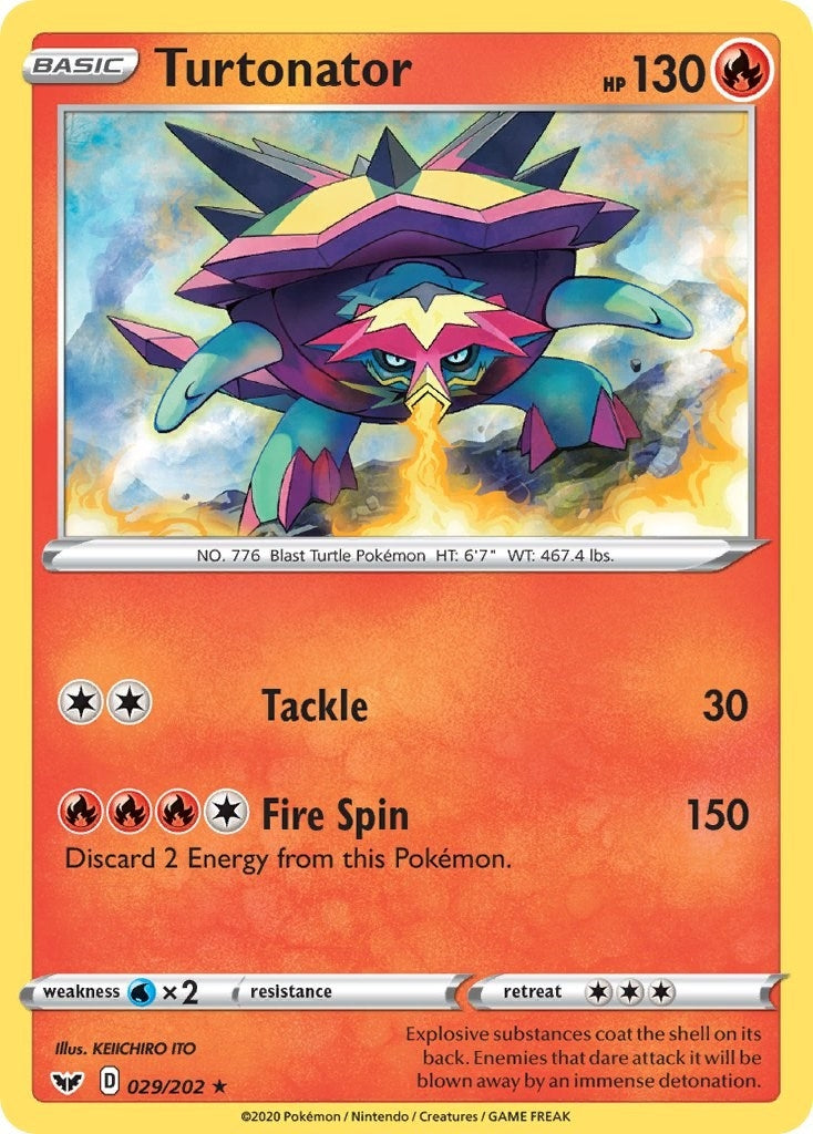 Image for Turtonator (029/202) (SWSH01: Sword & Shield Base Set) (SWSH01) - Pokemon