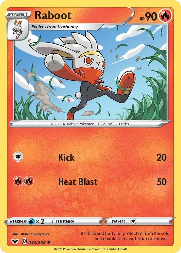 Image for Raboot (033) (033/202) (SWSH01: Sword & Shield Base Set) (SWSH01) - Pokemon