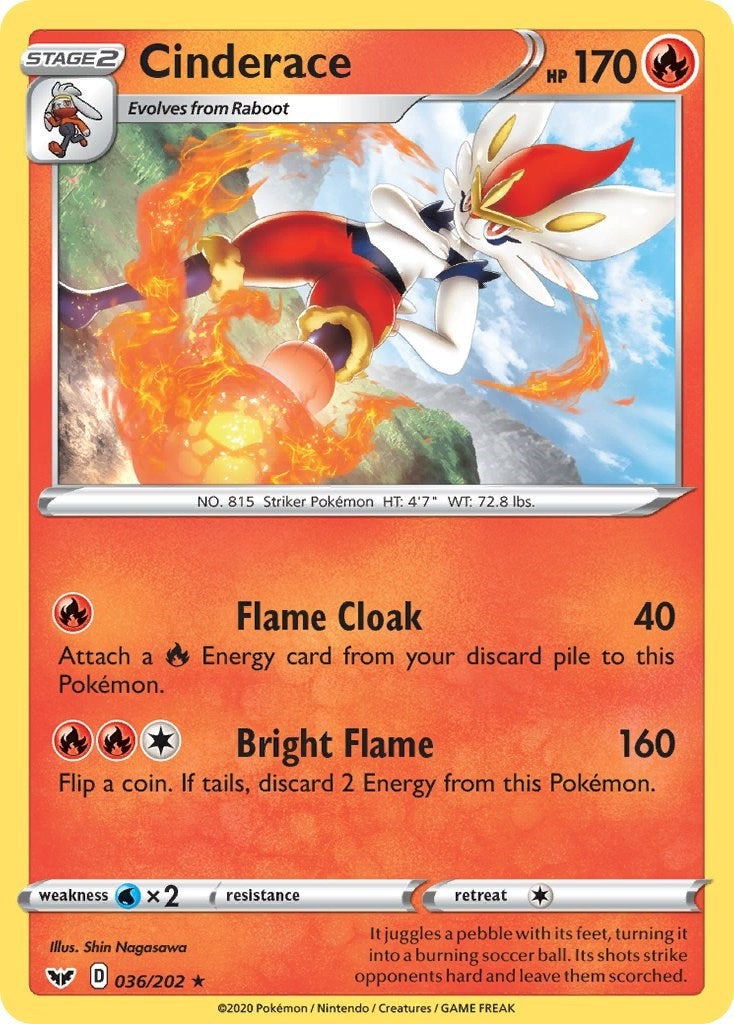 Image for Cinderace (036) (036/202) (SWSH01: Sword & Shield Base Set) (SWSH01) - Pokemon