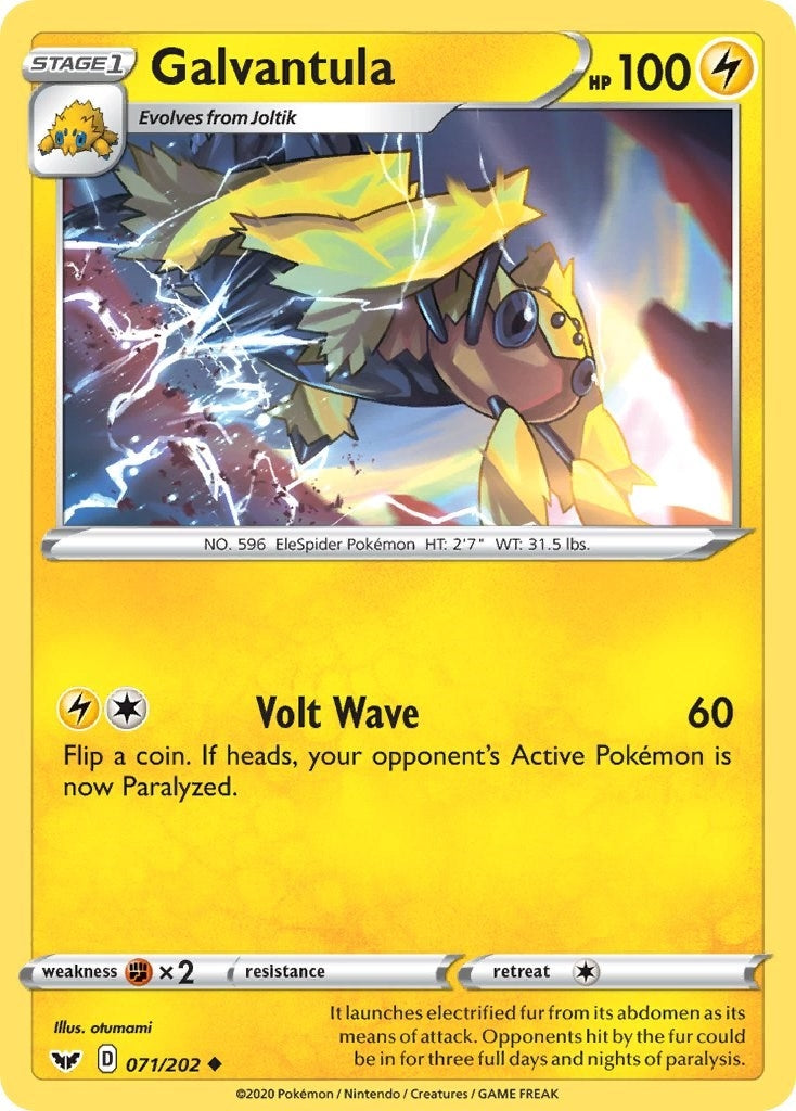 Image for Galvantula (071/202) (SWSH01: Sword & Shield Base Set) (SWSH01) - Pokemon
