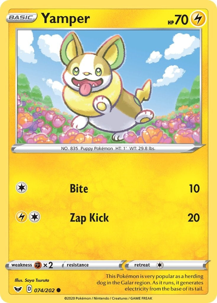 Image for Yamper (074) (074/202) (SWSH01: Sword & Shield Base Set) (SWSH01) - Pokemon