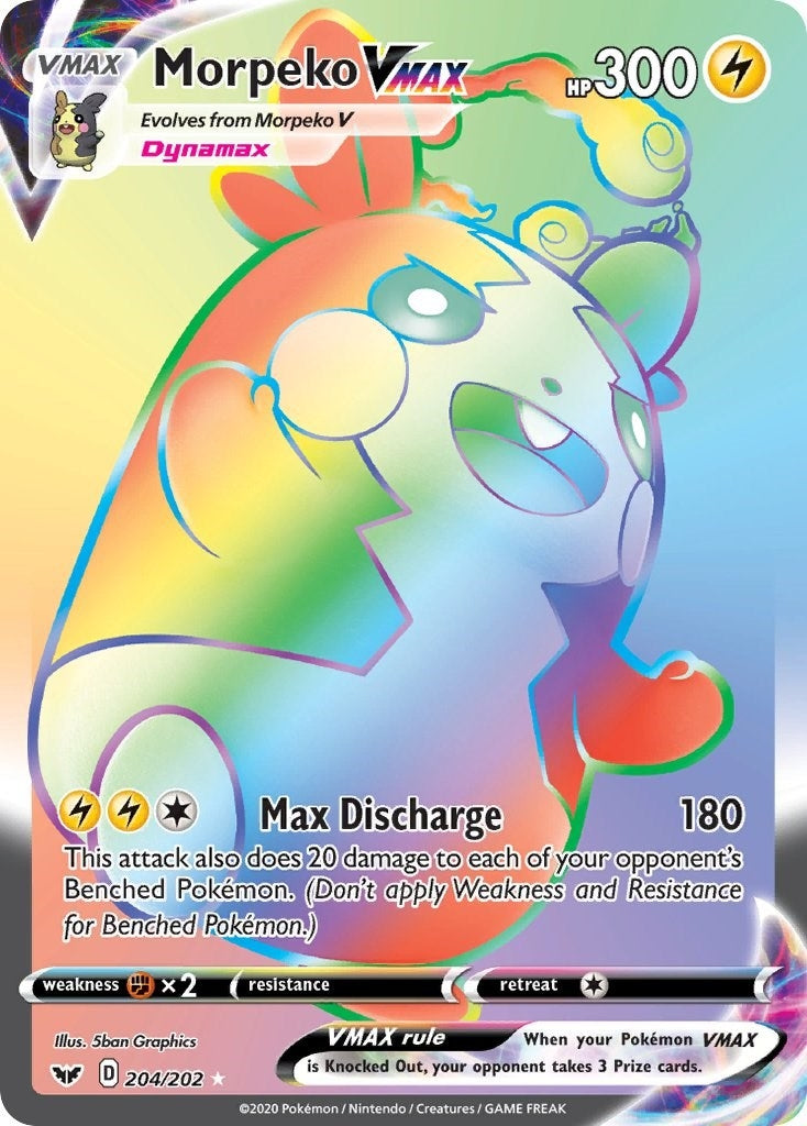 Image for Morpeko VMAX (Secret) (204/202) (SWSH01: Sword & Shield Base Set) (SWSH01) - Pokemon