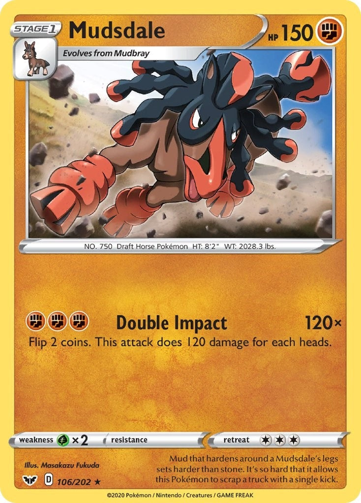 Image for Mudsdale (106/202) (SWSH01: Sword & Shield Base Set) (SWSH01) - Pokemon
