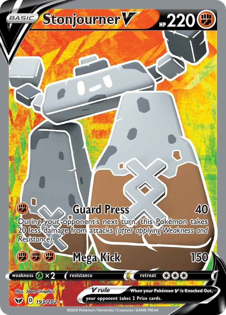 Image for Stonjourner V (Full Art) (193/202) (SWSH01: Sword & Shield Base Set) (SWSH01) - Pokemon