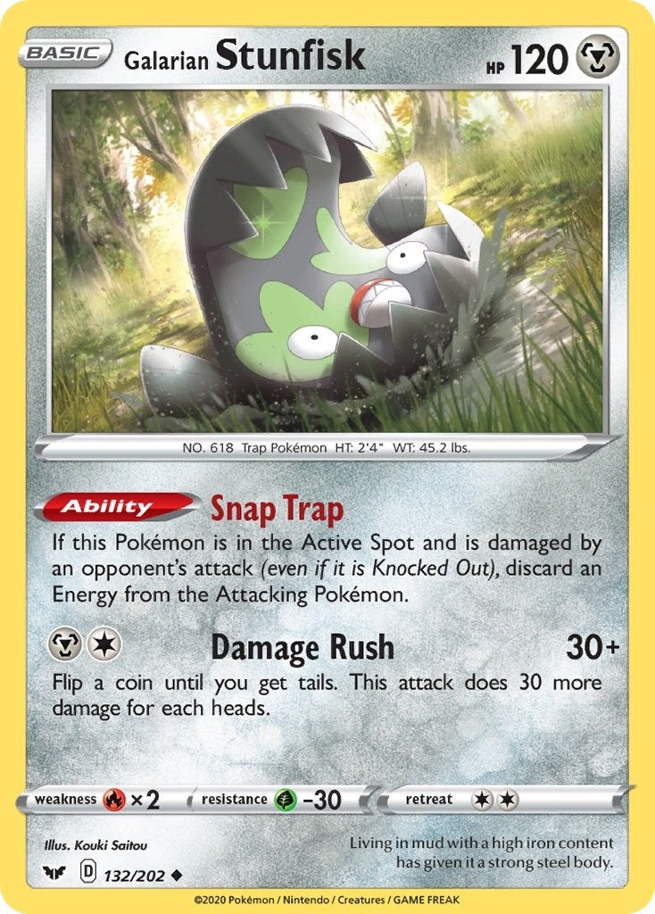 Image for Galarian Stunfisk (132/202) (SWSH01: Sword & Shield Base Set) (SWSH01) - Pokemon