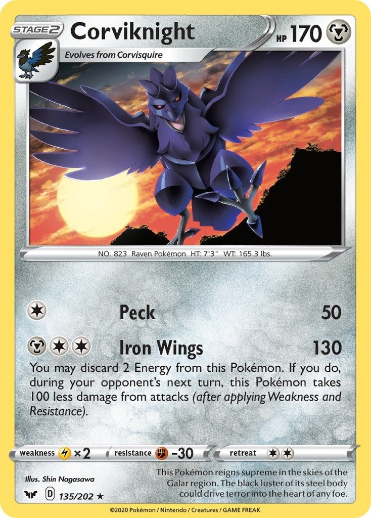 Image for Corviknight (135/202) (SWSH01: Sword & Shield Base Set) (SWSH01) - Pokemon