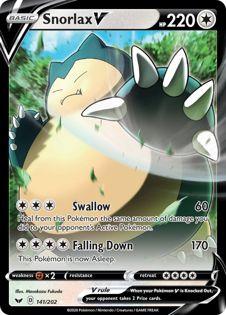 Image for Snorlax V (141/202) (SWSH01: Sword & Shield Base Set) (SWSH01) - Pokemon