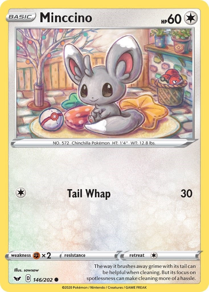 Image for Minccino (146) (146/202) (SWSH01: Sword & Shield Base Set) (SWSH01) - Pokemon