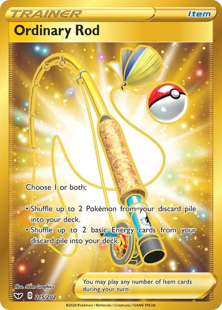 Image for Ordinary Rod (Secret) (215/202) (SWSH01: Sword & Shield Base Set) (SWSH01) - Pokemon