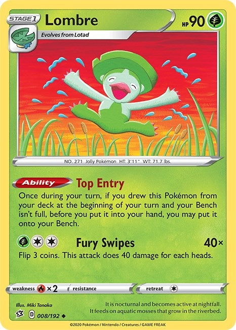 Image for Lombre (008/192) (SWSH02: Rebel Clash) (SWSH02) - Pokemon