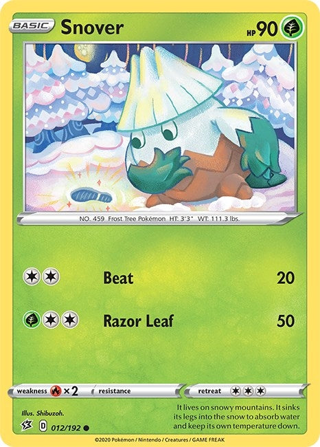 Image for Snover (012/192) (SWSH02: Rebel Clash) (SWSH02) - Pokemon