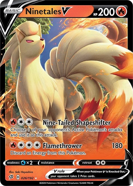 Image for Ninetales V (026/192) (SWSH02: Rebel Clash) (SWSH02) - Pokemon