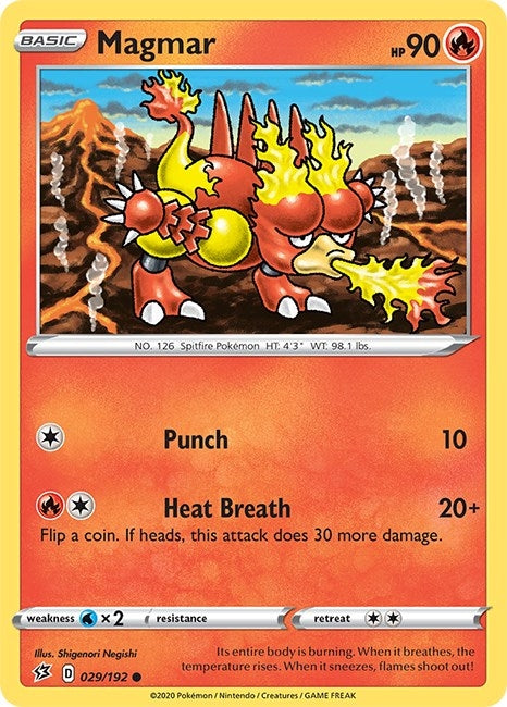 Image for Magmar (029/192) (SWSH02: Rebel Clash) (SWSH02) - Pokemon