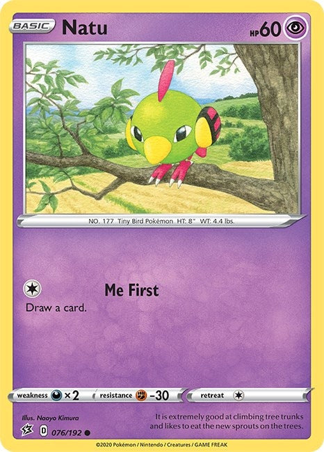 Image for Natu (076/192) (SWSH02: Rebel Clash) (SWSH02) - Pokemon