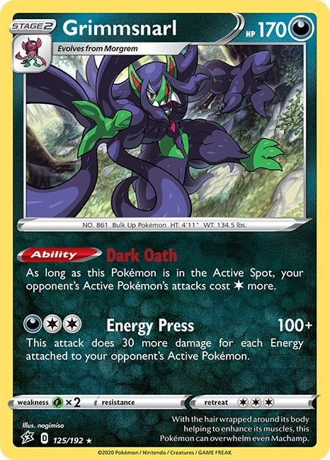 Image for Grimmsnarl (125/192) (SWSH02: Rebel Clash) (SWSH02) - Pokemon
