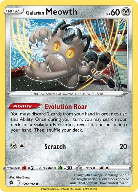 Image for Galarian Meowth (126/192) (SWSH02: Rebel Clash) (SWSH02) - Pokemon