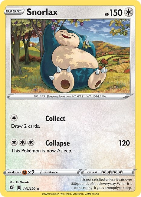 Image for Snorlax (141/192) (SWSH02: Rebel Clash) (SWSH02) - Pokemon