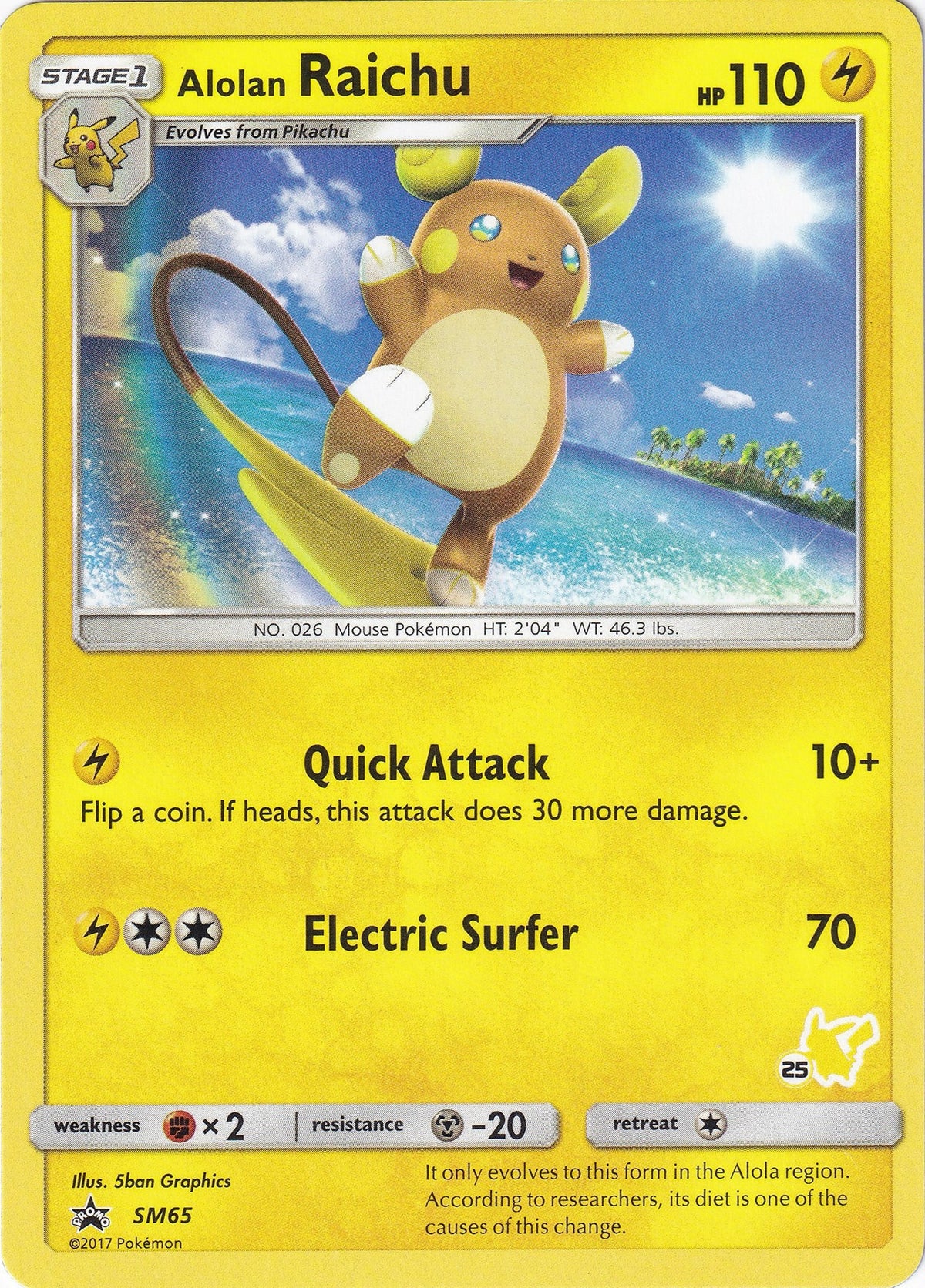 Alolan Raichu - SM65 (#25 Pikachu Stamped) (SM65) (Battle Academy)