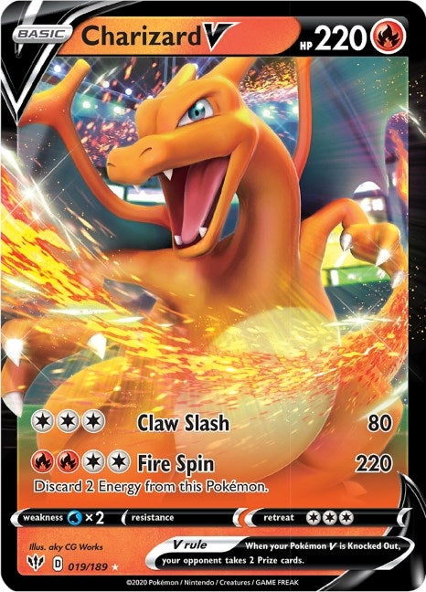Image for Charizard V (019/189) (SWSH03: Darkness Ablaze) (SWSH03) - Pokemon