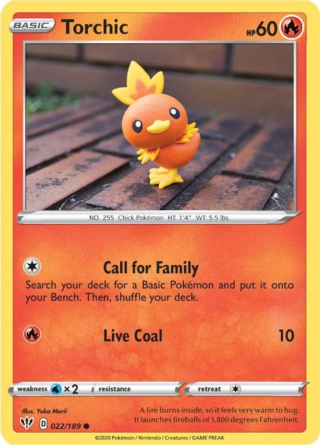 Image for Torchic (022/189) (SWSH03: Darkness Ablaze) (SWSH03) - Pokemon