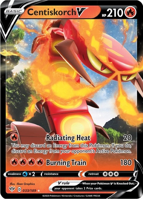 Image for Centiskorch V (033/189) (SWSH03: Darkness Ablaze) (SWSH03) - Pokemon