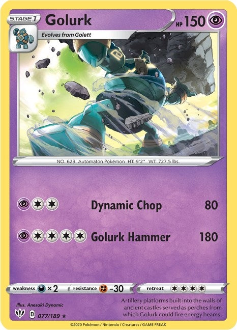 Image for Golurk (077/189) (SWSH03: Darkness Ablaze) (SWSH03) - Pokemon