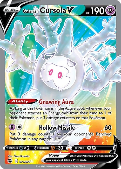Image for Galarian Cursola V (Full Art) (71/73) (Champion's Path) (CHP) - Pokemon