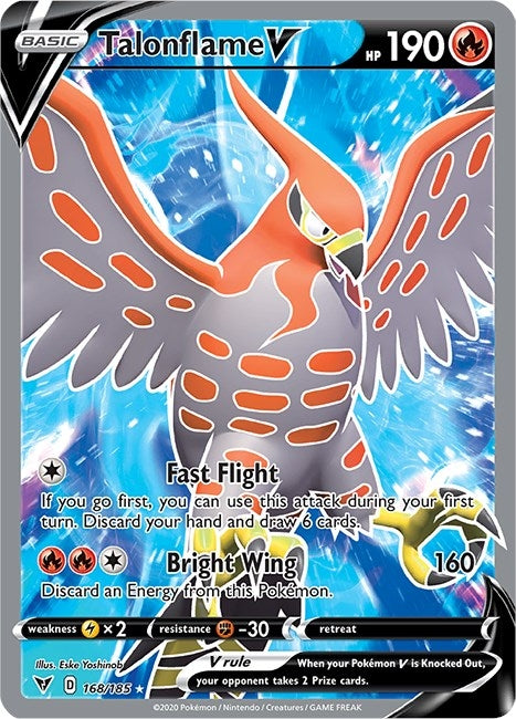 Image for Talonflame V (Full Art) (168/185) (SWSH04: Vivid Voltage) (SWSH04) - Pokemon