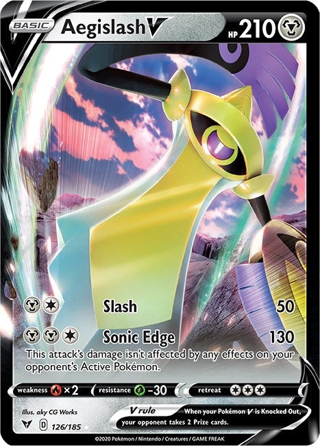 Image for Aegislash V (126/185) (SWSH04: Vivid Voltage) (SWSH04) - Pokemon
