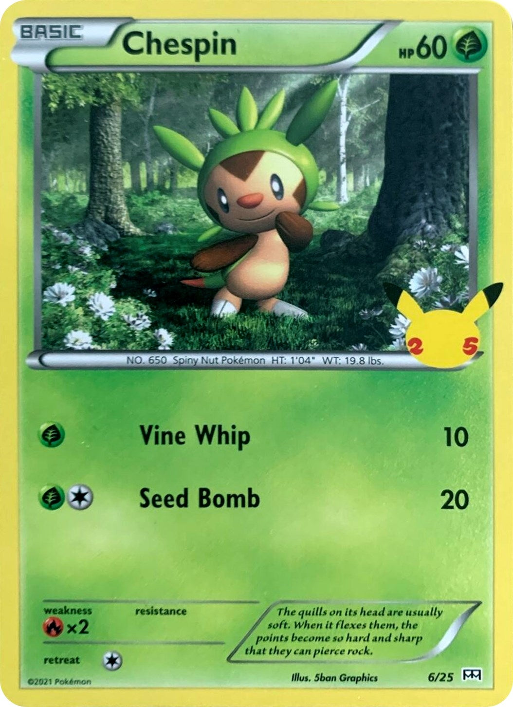 Chespin (006/025) (McDonald's 25th Anniversary Promos)