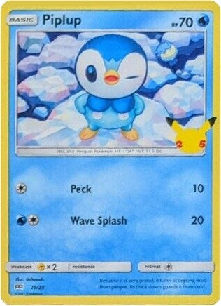 Piplup (020/025) (McDonald's 25th Anniversary Promos)