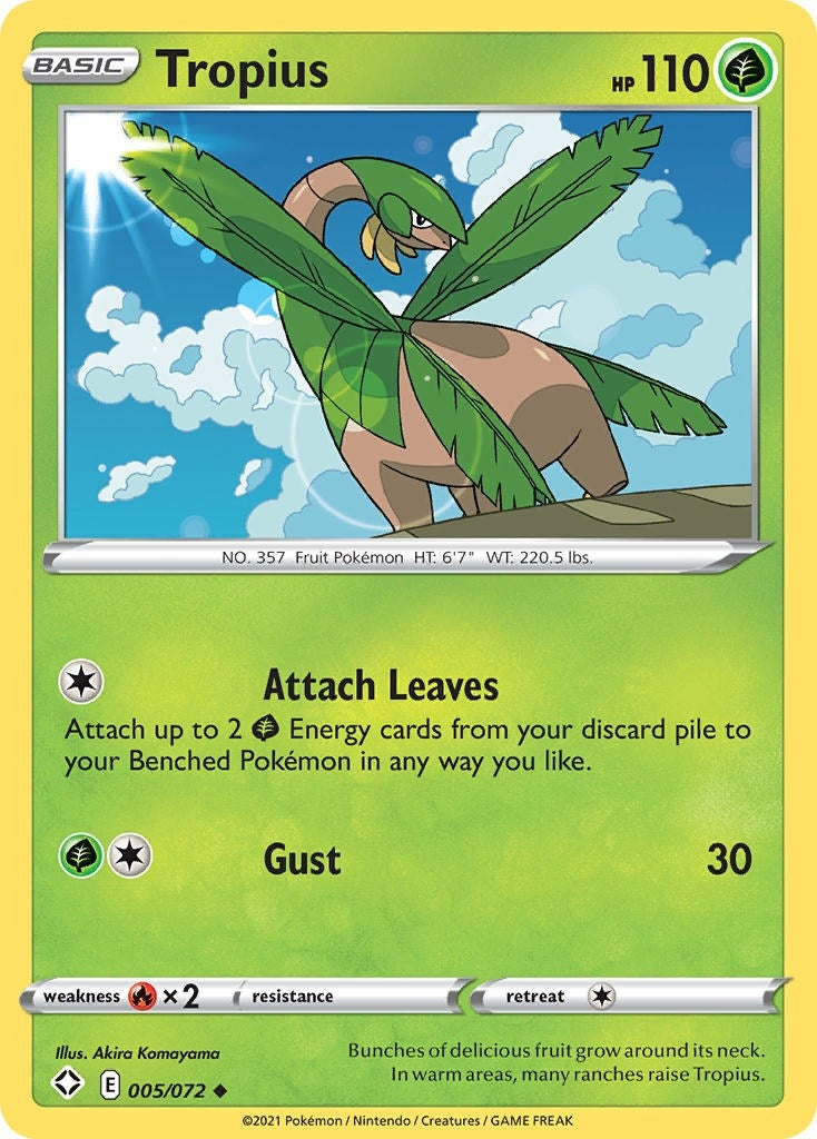 Image for Tropius (005/072) (Shining Fates) (SHF) - Pokemon
