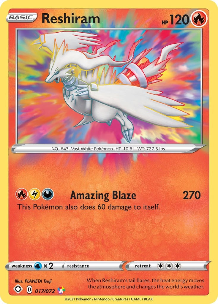 Image for Reshiram (017/072) (Shining Fates) (SHF) - Pokemon