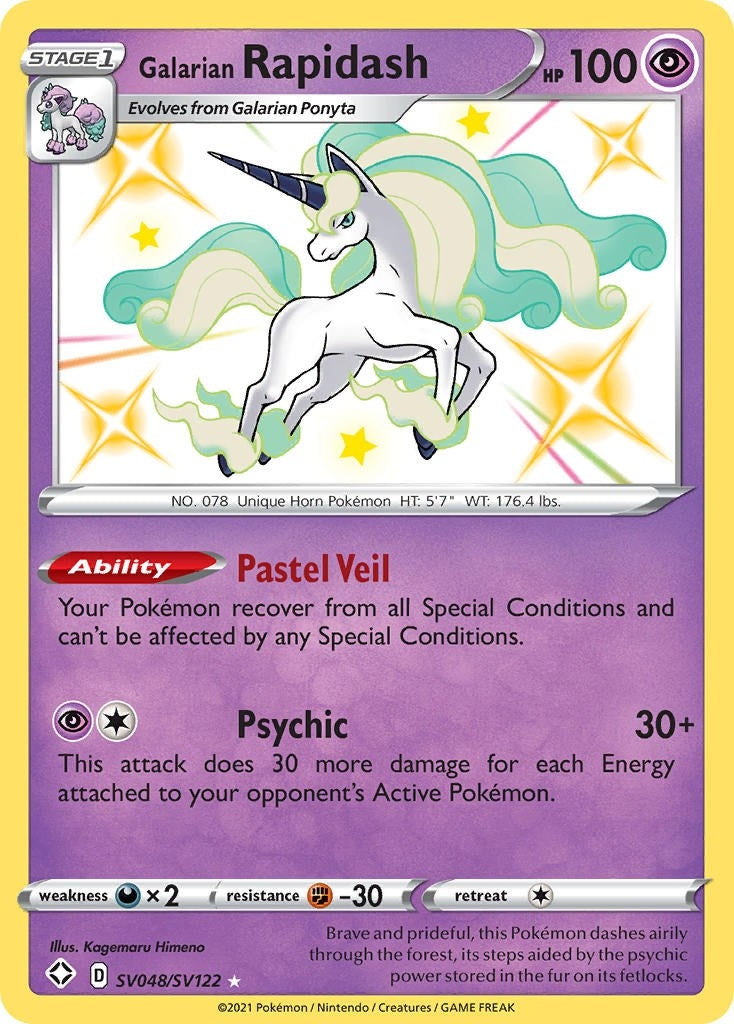 Image for Galarian Rapidash (SV048/SV122) (Shining Fates: Shiny Vault) (SHFSV) - Pokemon