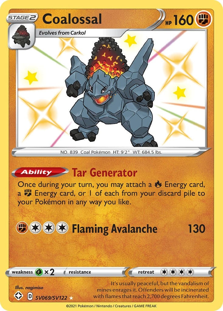 Image for Coalossal (SV069/SV122) (Shining Fates: Shiny Vault) (SHFSV) - Pokemon