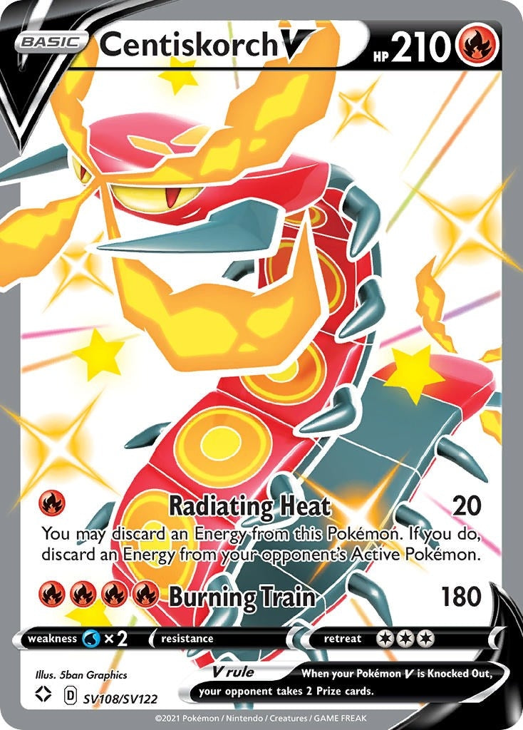 Image for Centiskorch V (SV108/SV122) (Shining Fates: Shiny Vault) (SHFSV) - Pokemon