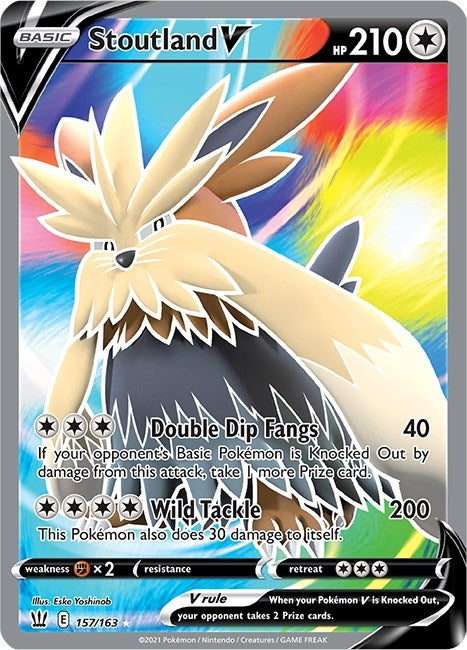 Image for Stoutland V (Full Art) (157/163) (SWSH05: Battle Styles) (SWSH05) - Pokemon