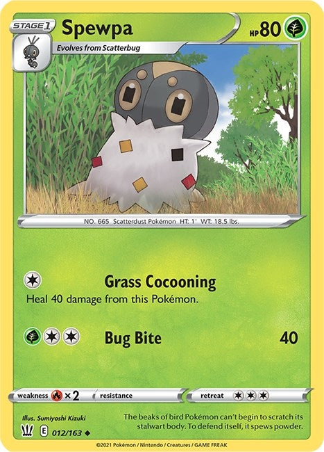Image for Spewpa (012/163) (SWSH05: Battle Styles) (SWSH05) - Pokemon