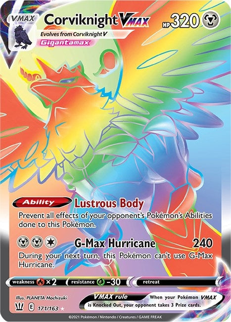 Image for Corviknight VMAX (Secret) (171/163) (SWSH05: Battle Styles) (SWSH05) - Pokemon