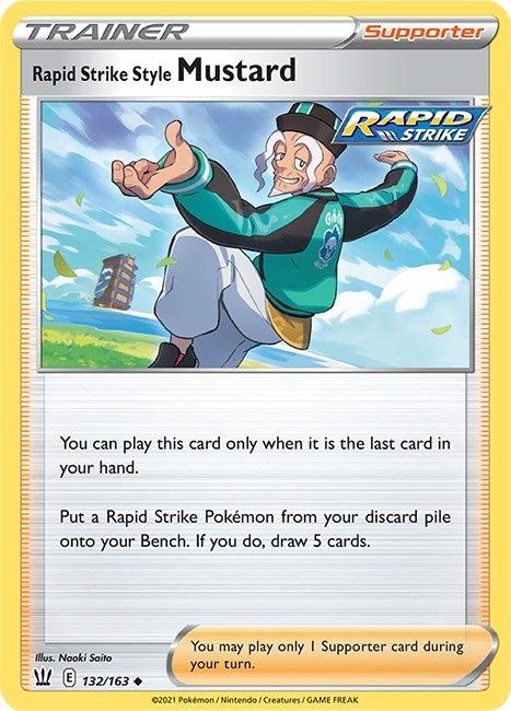 Image for Rapid Strike Style Mustard (132/163) (SWSH05: Battle Styles) (SWSH05) - Pokemon