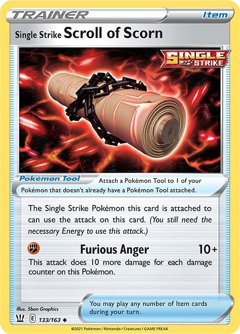 Image for Single Strike Scroll of Scorn (133/163) (SWSH05: Battle Styles) (SWSH05) - Pokemon