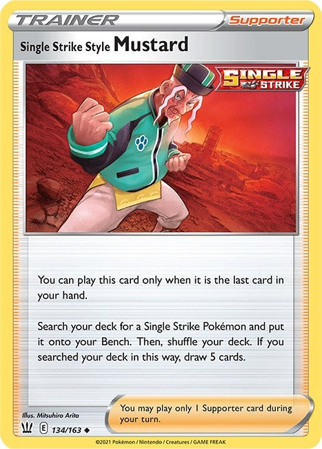 Image for Single Strike Style Mustard (134/163) (SWSH05: Battle Styles) (SWSH05) - Pokemon