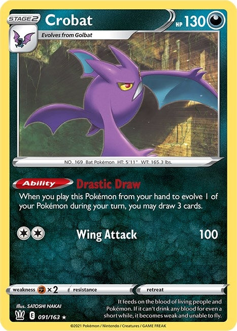 Image for Crobat (091/163) (SWSH05: Battle Styles) (SWSH05) - Pokemon